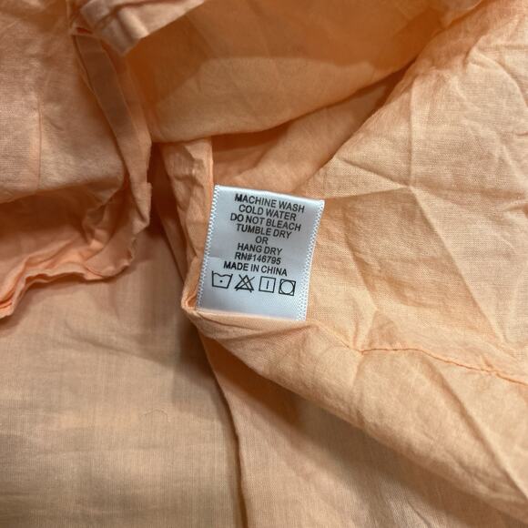 Louna Coral Floral Mini Dress Tie Back Beach Resort Women's Size XS Orange - Picture 11 of 11